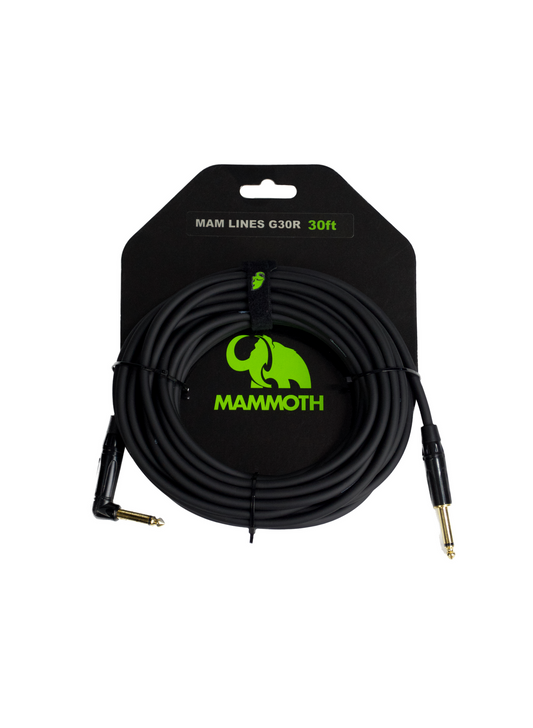 Mammoth MAM Lines G30R Instrument cable 30ft - Straight to Right Angle