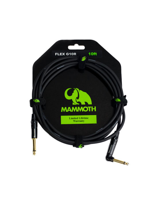 Mammoth MAM Lines G10R Instrument cable 10ft - Straight to Right Angle