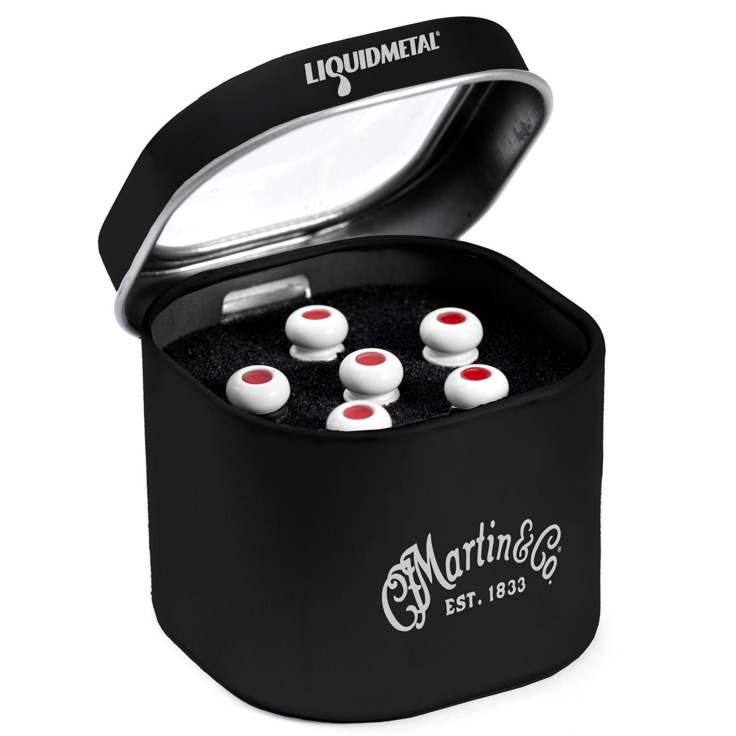 Martin & Co LUXE Liquid Metal Bridge Pin Set Red Dot - Bone