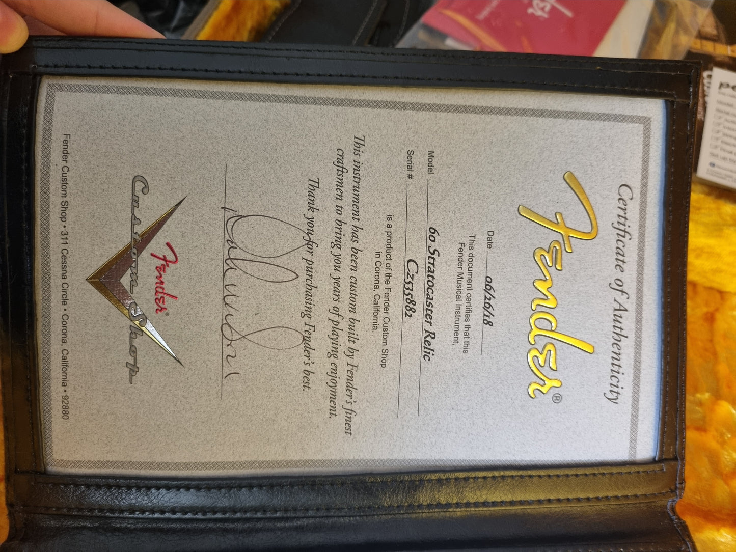 1960 Fender Custom Shop Stratocaster Masterbuilt “Dale Wilson” Aged White Relic