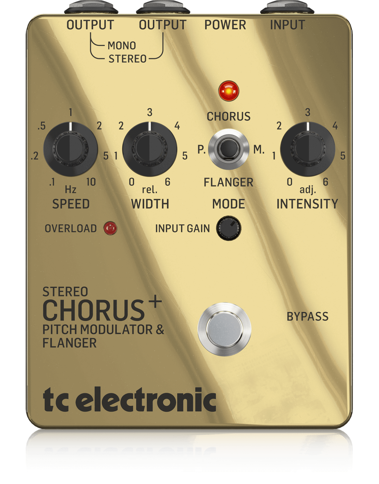 TC Electronic SCF Gold Chorus + Flanger Pedal - Special Edition Gold