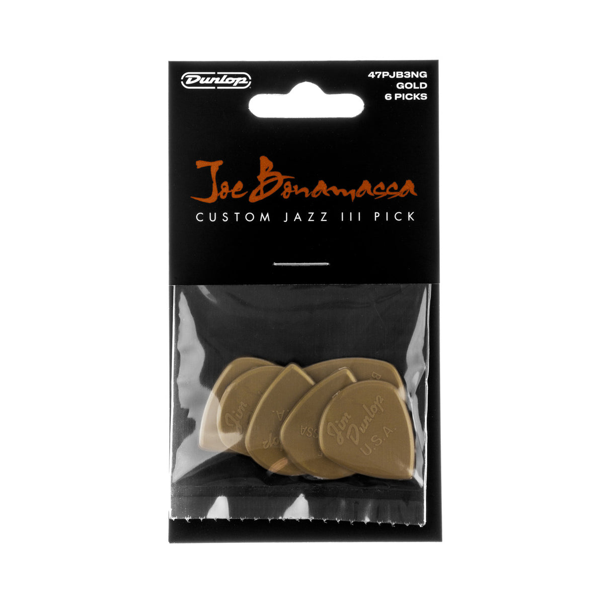 Dunlop Joe Bonamassa Custom Jazz III Picks - 6 Pack