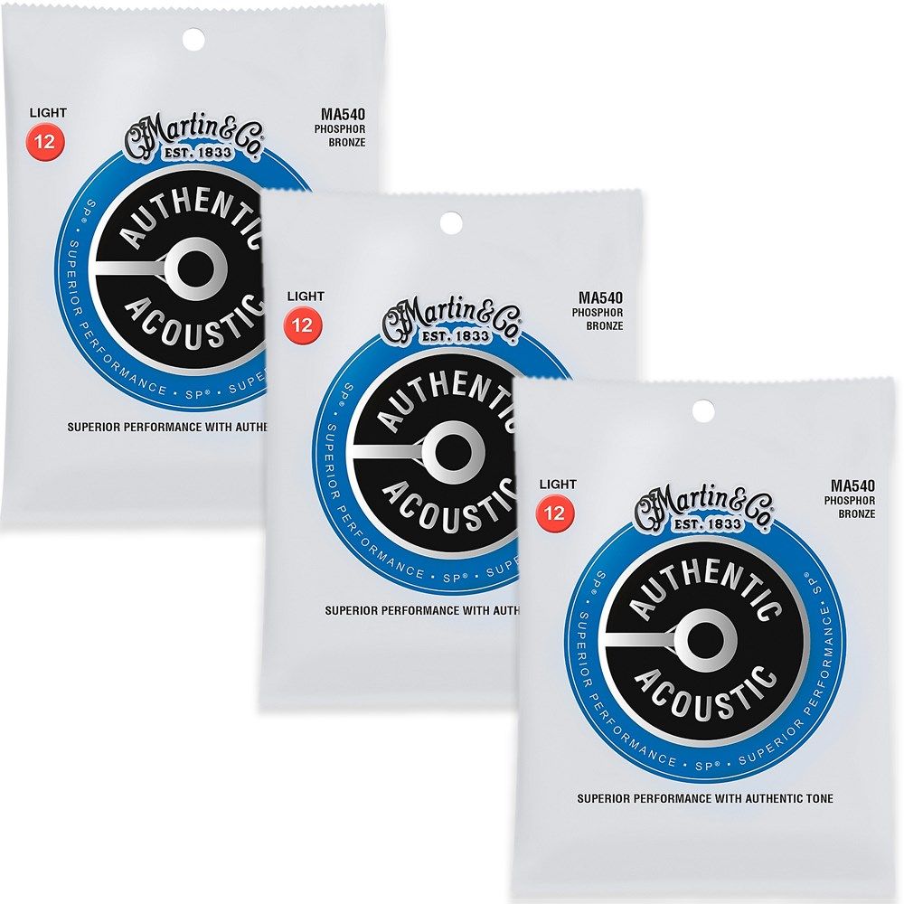 Martin & Co MA540PK3 Phosphor Bronze Strings 12-54 - 3 Pack