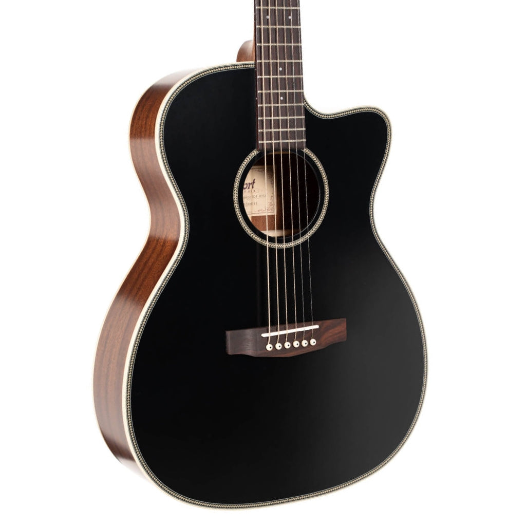 Cort Essence OC4 Acoustic Guitar - Black Top Semi Gloss