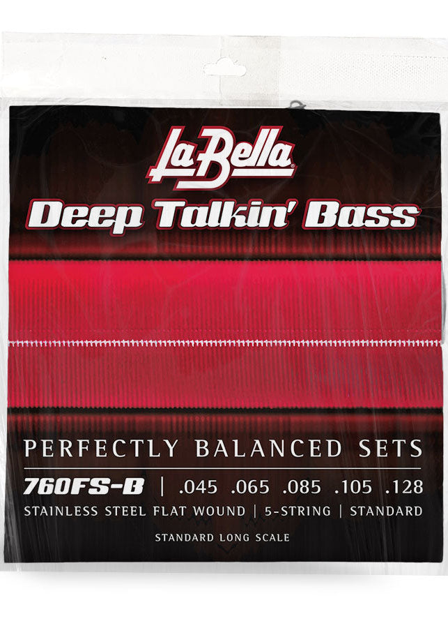 La Bella 760FS-B Bass Strings Flatwound Stainless Steel 45-128