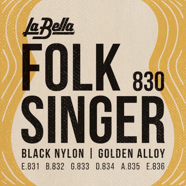 La Bella 830 Folk Singer Classical Strings- Black Nylon - Ball Ends