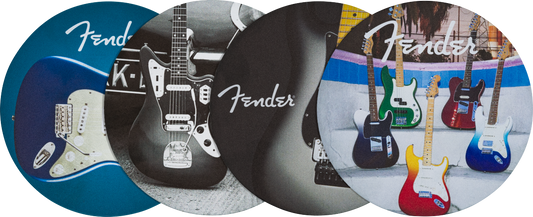 Fender Guitar Coaster Set 4 Pack - Multi-Colour Leather