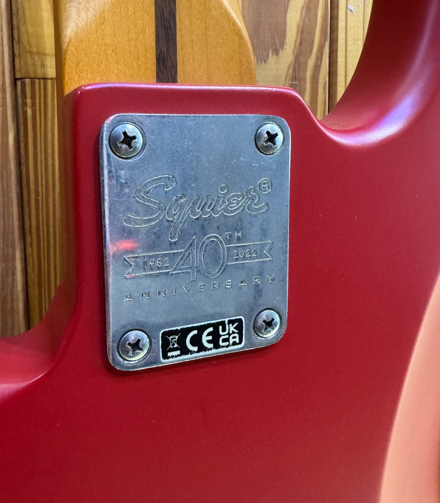 Squier 40th Anniversary Precision Bass Vintage Edition - Modded - Satin Dakota Red - Pre-Loved