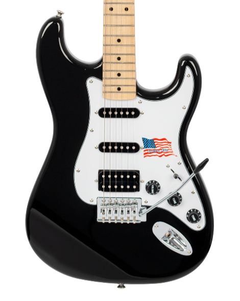 SX SC Electric American Alder Electric Guitar - Black