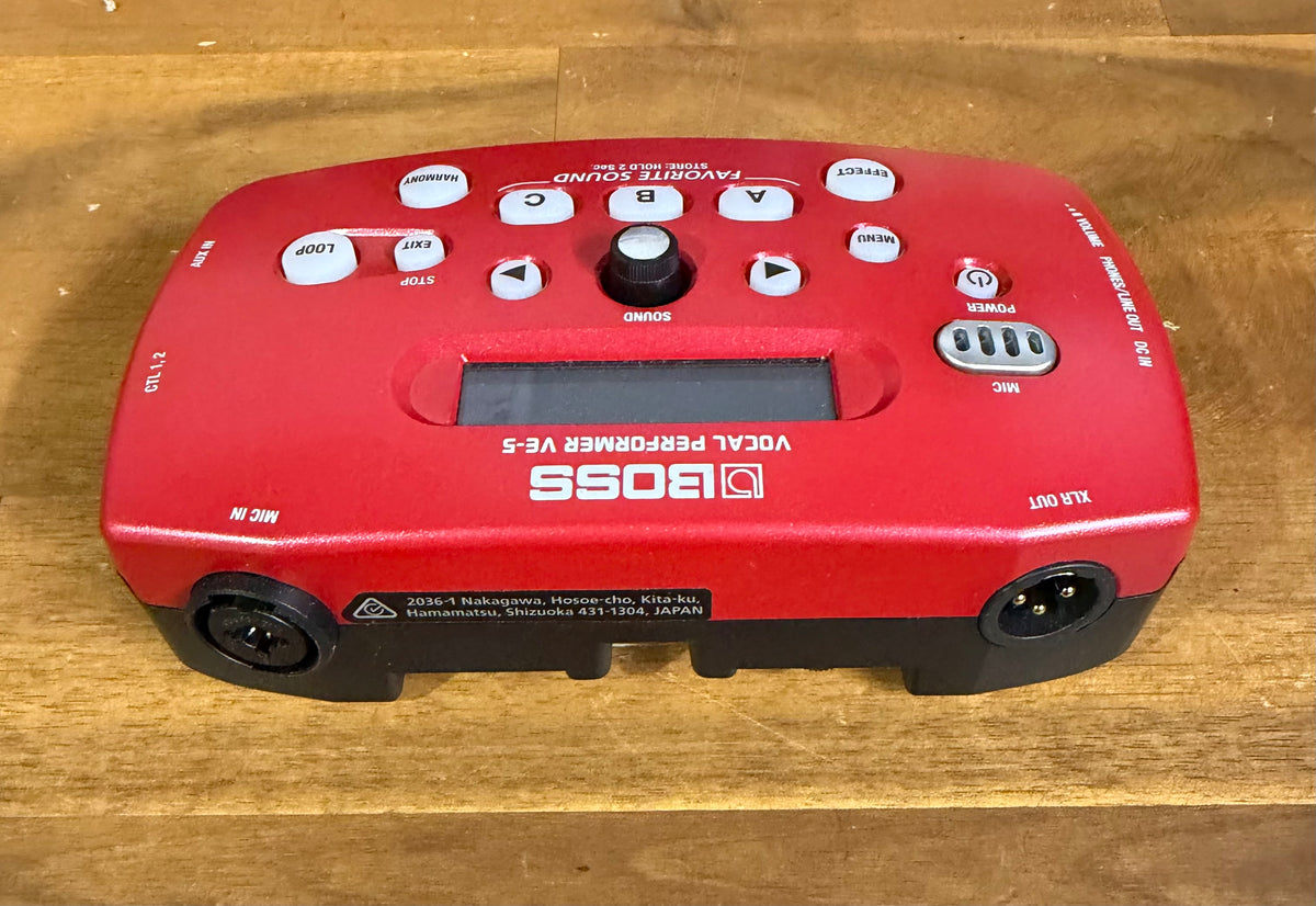 Boss VE-5 Vocal Performer Processor - Red - Pre-Loved