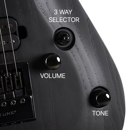 Cort KX707 Evertune - 7-String - Open Pore Black