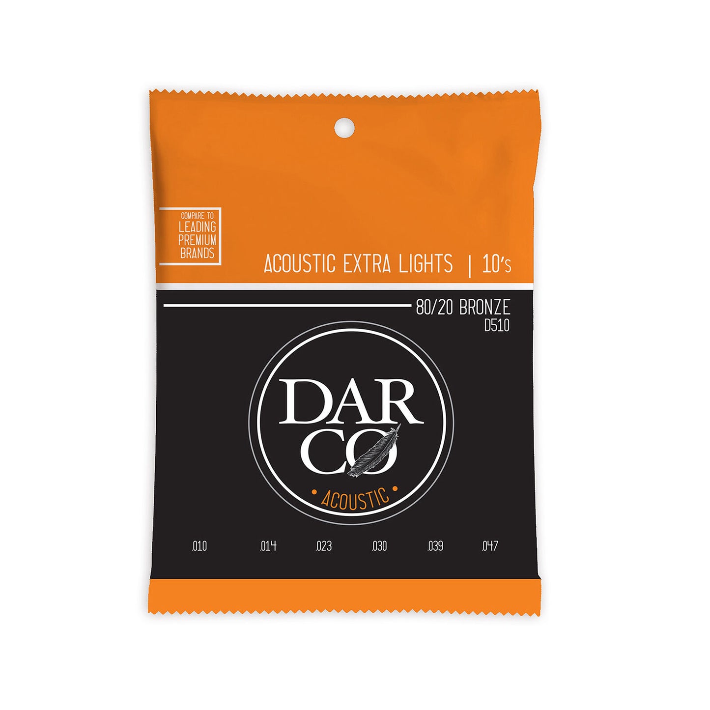 Darco Acoustic 80/20 Bronze Extra Light Guitar Strings 10-47