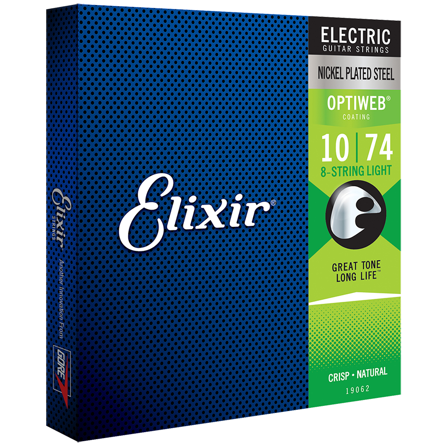 Elixir 19062 Optiweb 8-String Electric Light 10-74