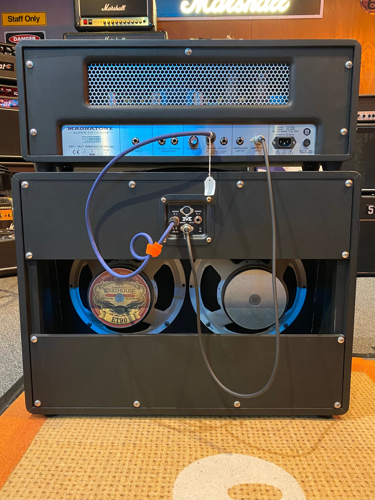 Magnatone Super Fifty-Nine M-80 Guitar Amplifier Head and Cabinet - Pre-Loved