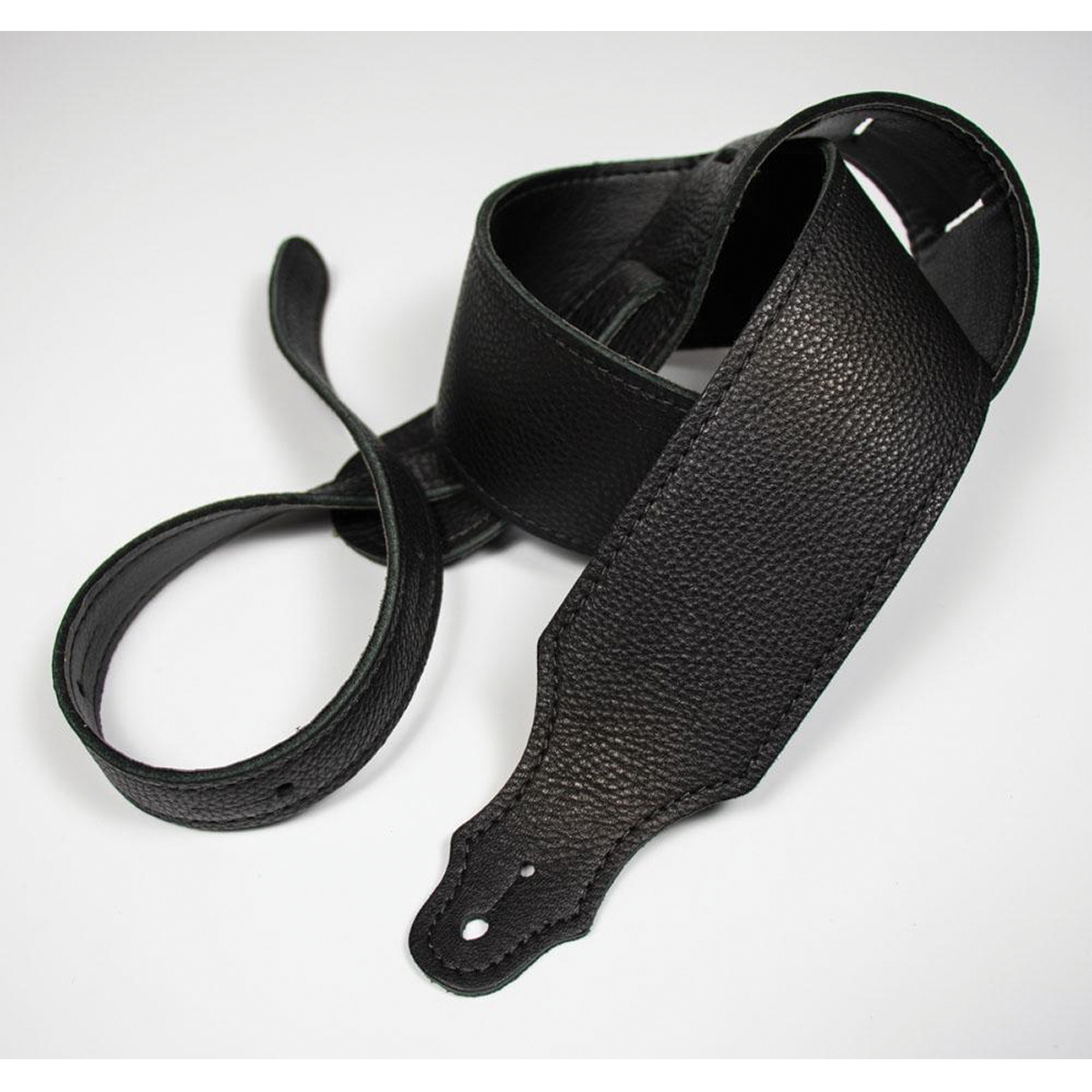 Franklin 2.5" Black Purist Leather Instrument Strap with Buck Backing