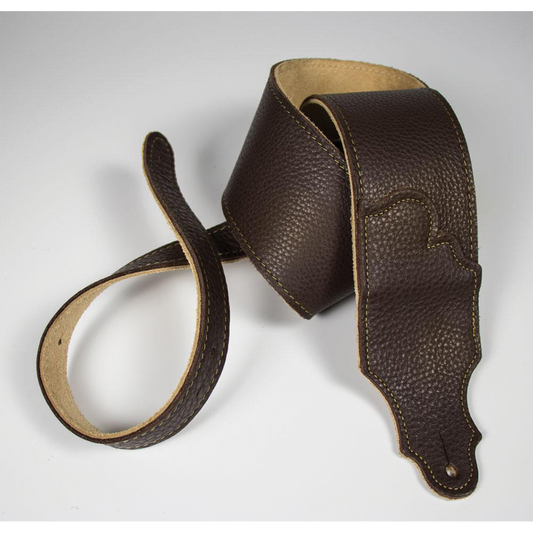 Franklin Original 3" Chocolate Glove Leather Strap with Gold Stitching