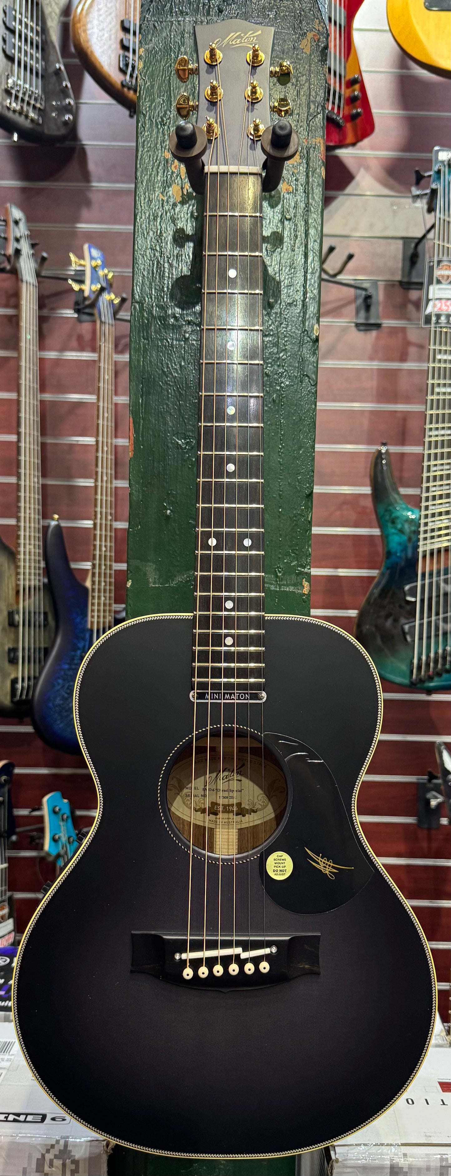 Maton EMD-6 Mini Maton Limited Edition Diesel Acoustic Guitar - Ghost Black
