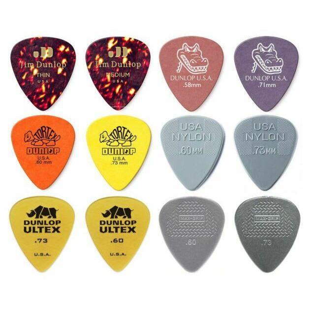 Dunlop Guitar Pick Variety Packs Light/Medium/Heavy- 12-Pack