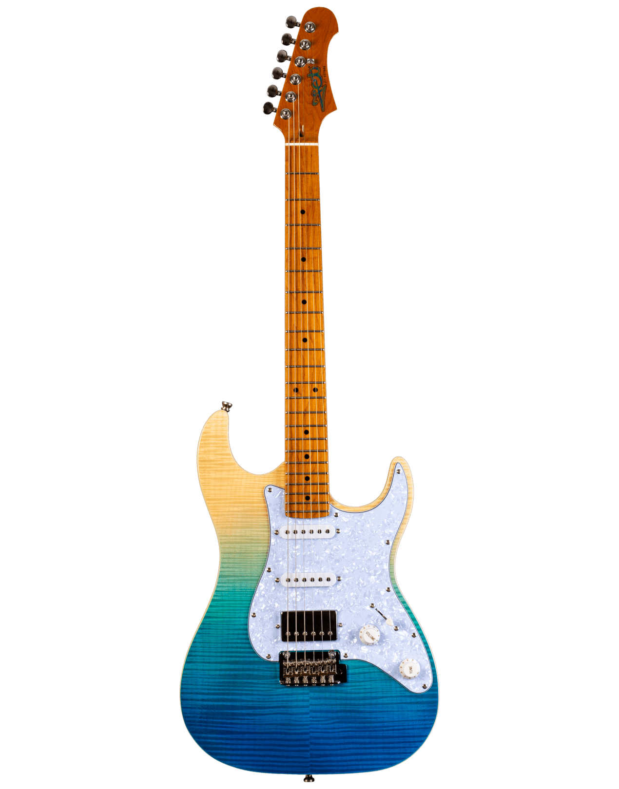 Jet JS-450 HSS Electric Roasted Maple Neck - Transparent Blue