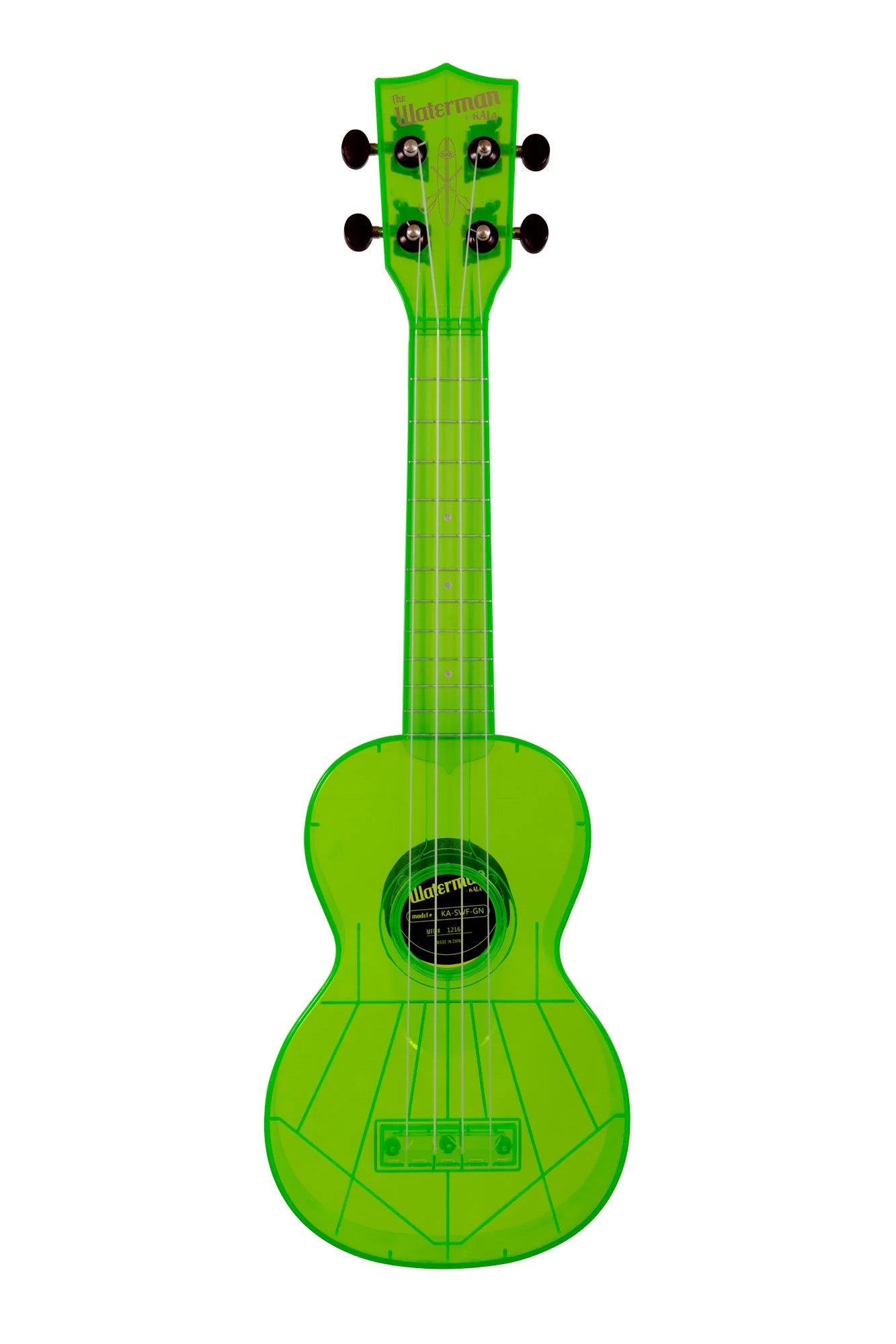 Kala Waterman Soprano Ukulele - Flourescent Green