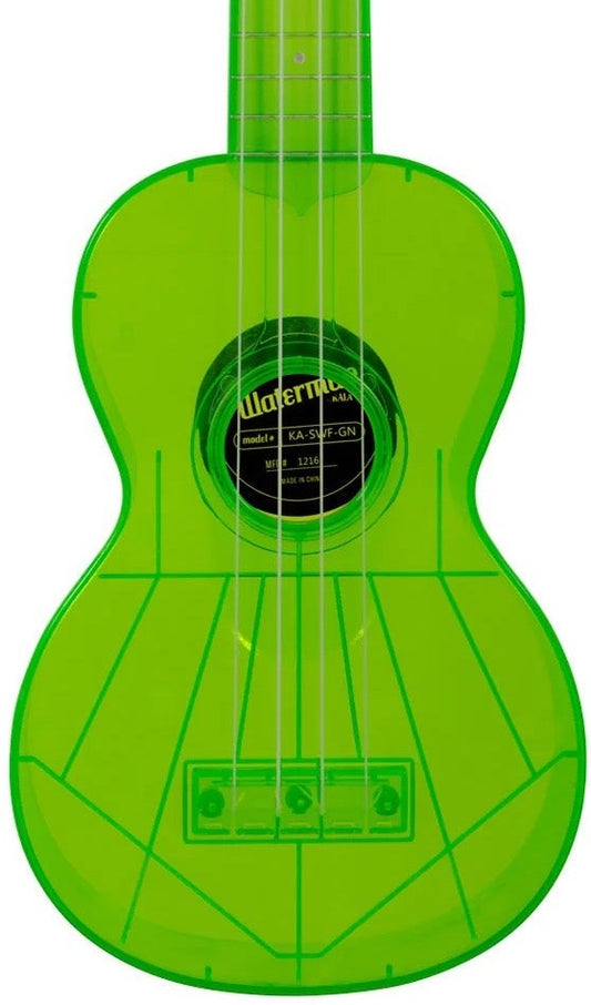 Kala Waterman Soprano Ukulele - Flourescent Green