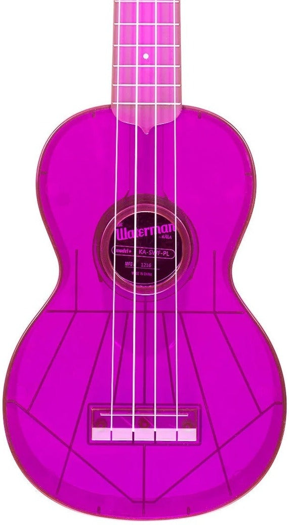 Kala Waterman Soprano Ukulele - Fluorescent Purple