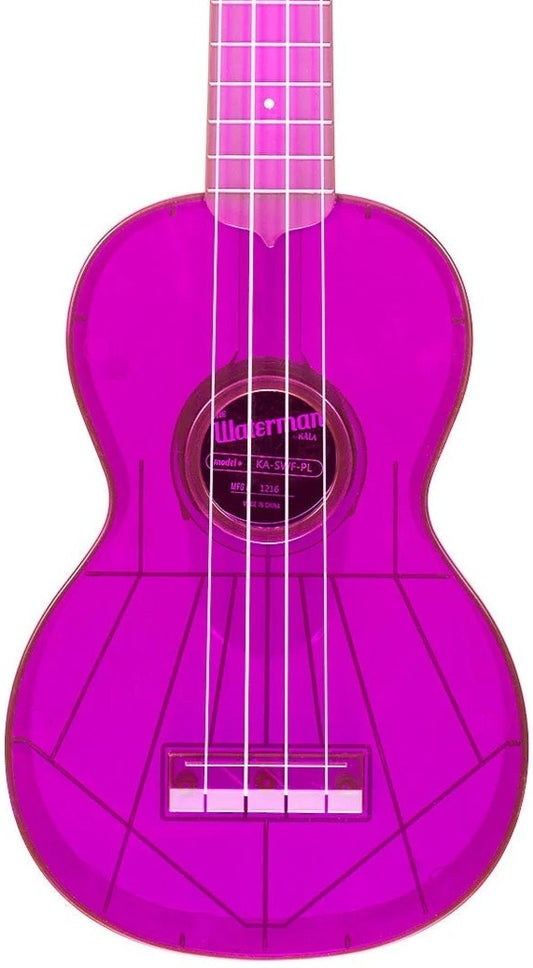 Kala Waterman Soprano Ukulele - Floursecent Purple