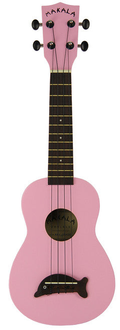 Makala Dolphin Soprano Ukulele - Pink W/Dots