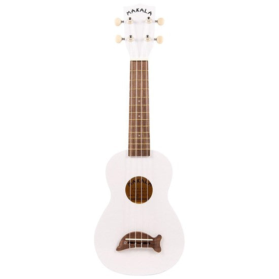 Makala Dolphin Soprano Ukulele - Pearl White