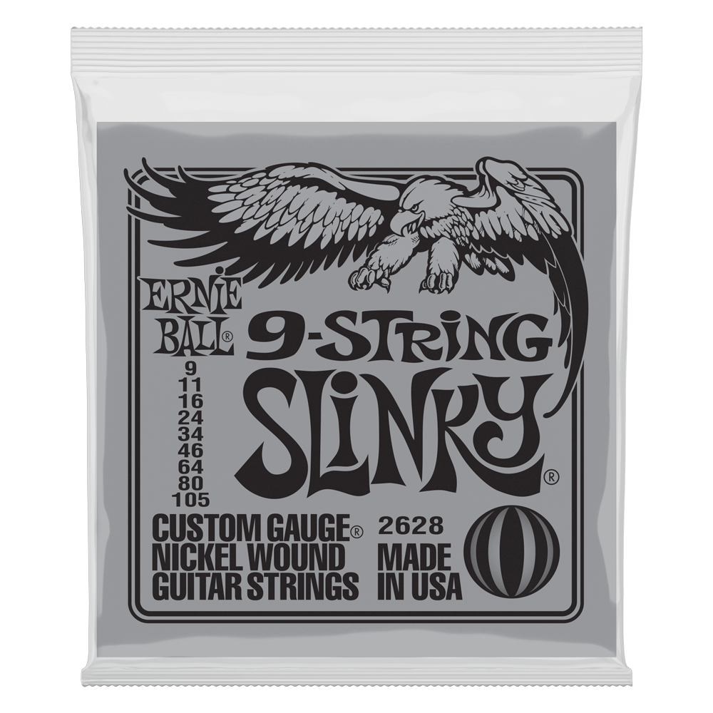 Ernie Ball Electric 9-String Slinky Nickel Wound Strings 9-105
