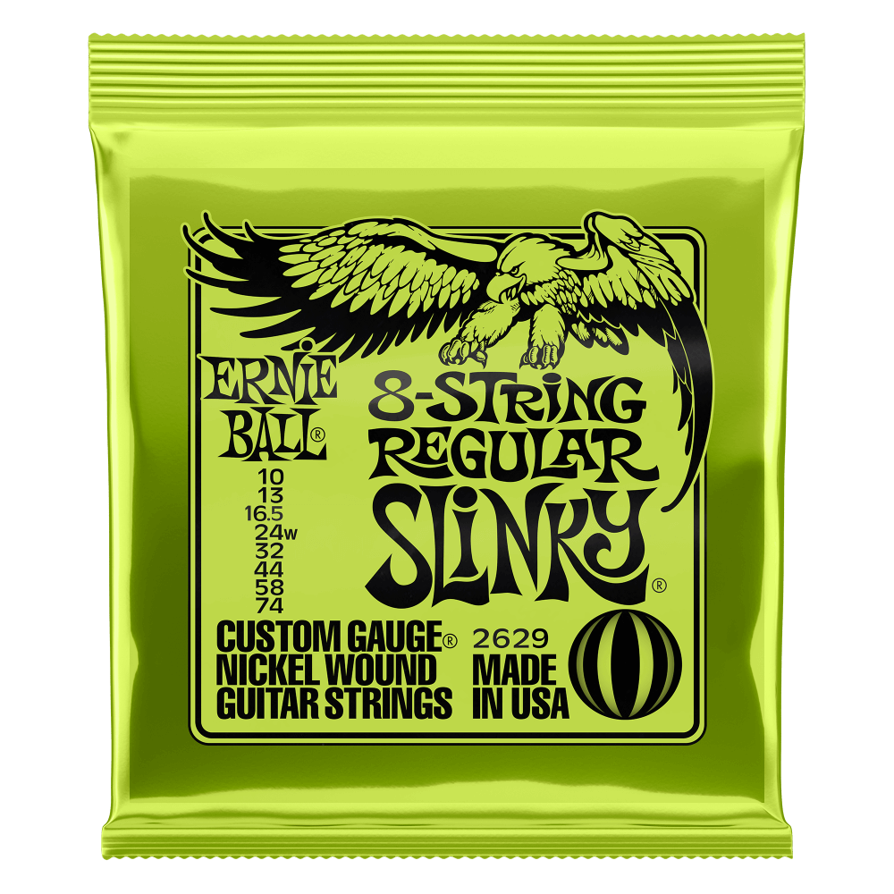 Ernie Ball Electric 8-String Regular Slinky Nickel Wound Strings 10-74