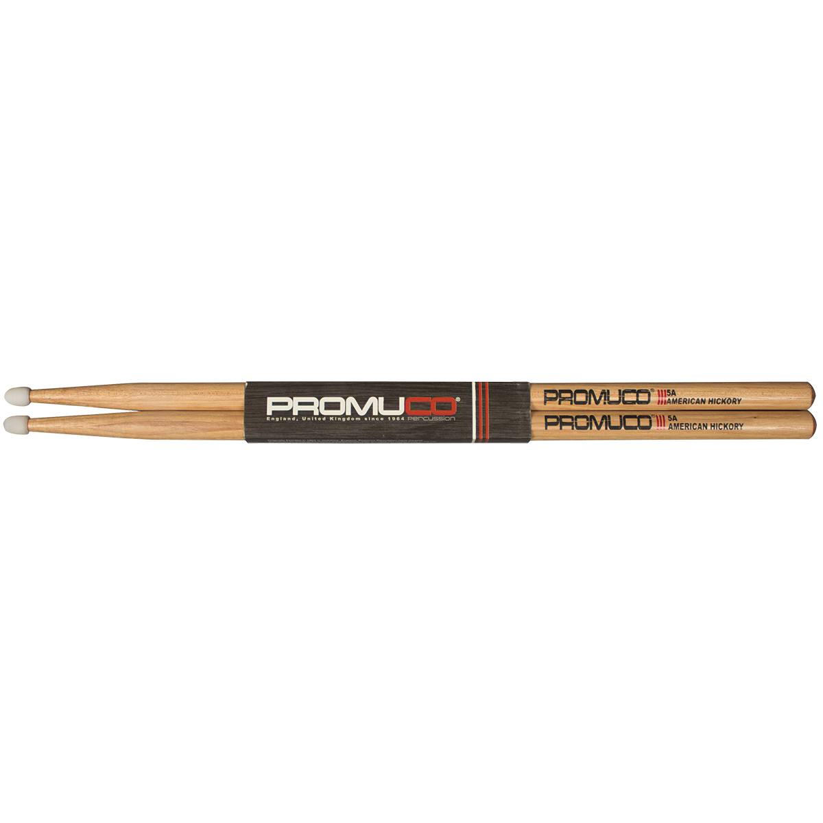 Promuco 1801N5A American Hickory 5A Nylon Tip Drum Sticks