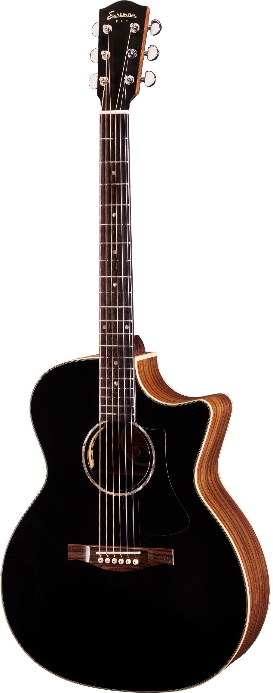 Eastman PCH2-GACE-BK Grand Auditorium Acoustic Guitar - Black