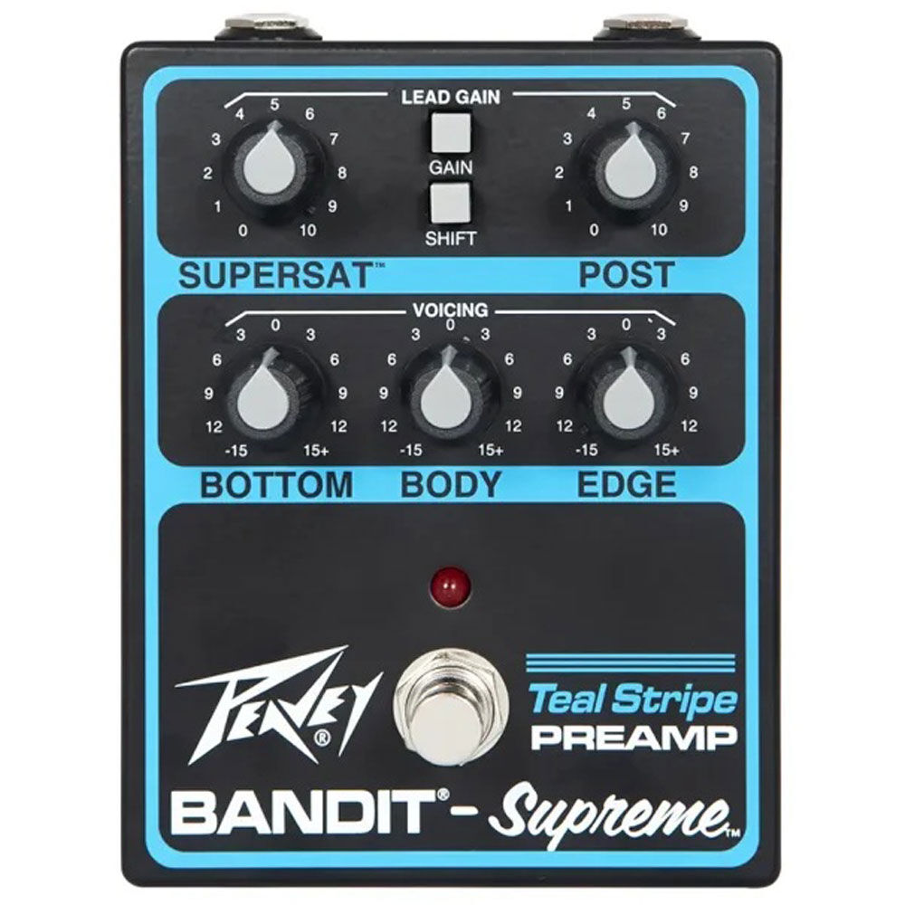 Peavey Bandit Supreme Teal-Stripe Preamp Pedal