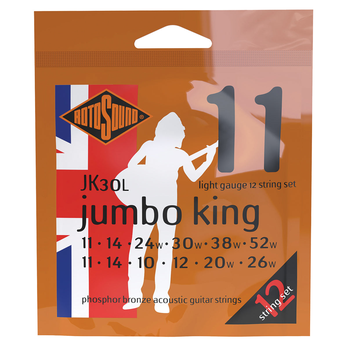 Rotosound Jumbo King JK30L 12-String Light Phosphor Bronze