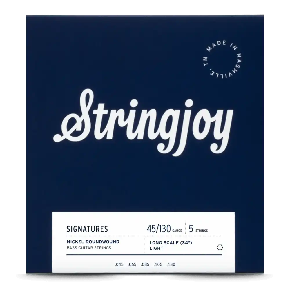 Stringjoy 45-130 Long Scale Light Gauge 5-String Signatures Bass Strings