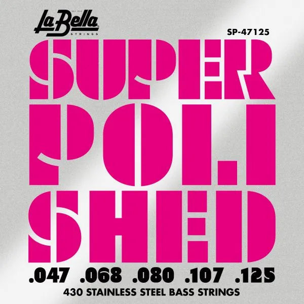 La Bella SP-47125 Super Polished Bass Strings - 5-String Set, 47-125
