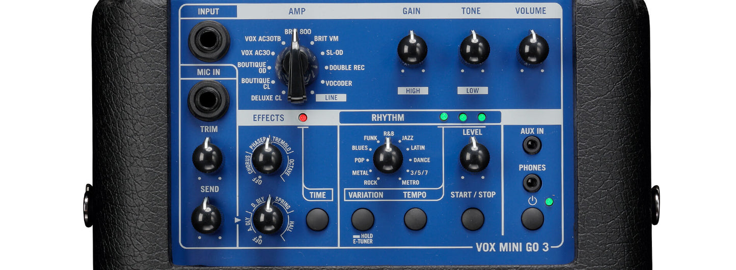 Vox Mini Go 3" Battery Powered Amplifier Blue