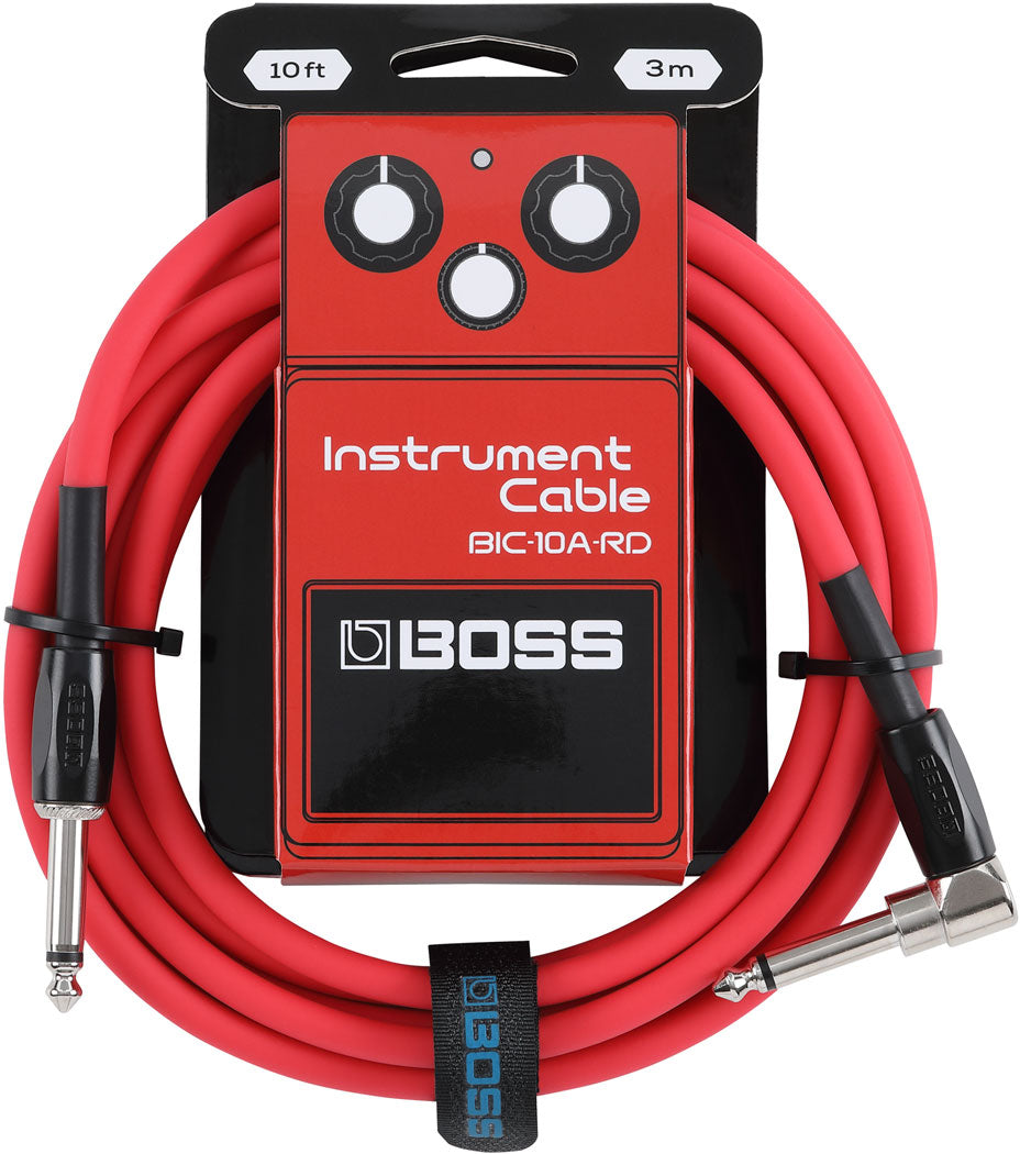 Boss BIC-10 Instrument Cable 10ft RA Red