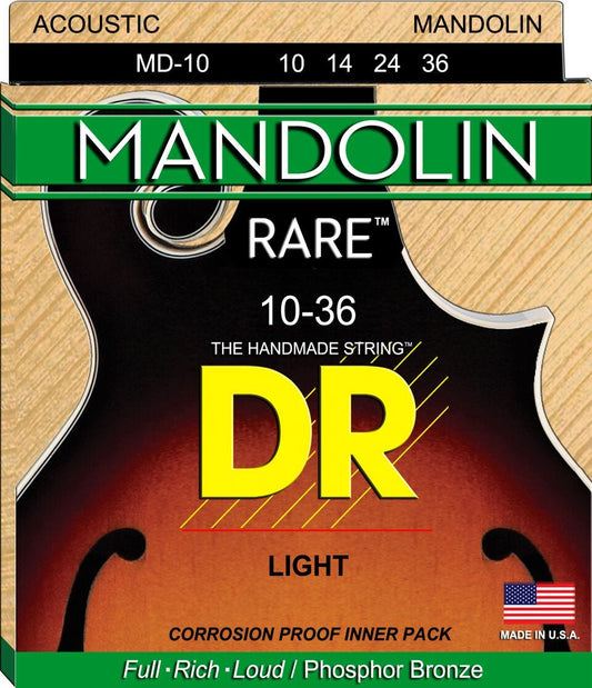 Dr MD-10 Rare Phosphor Bronze Mandolin Strings 10-36