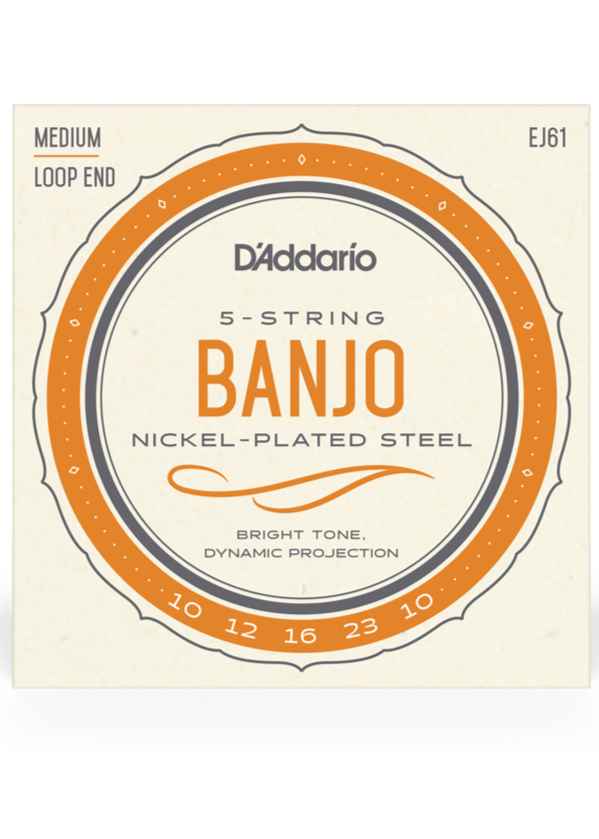 D'Addario EJ61 Banjo Strings Medium 10-23
