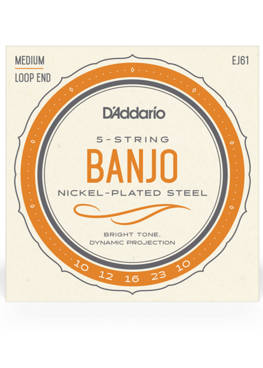 D'Addario EJ61 Banjo Strings Medium 10-23