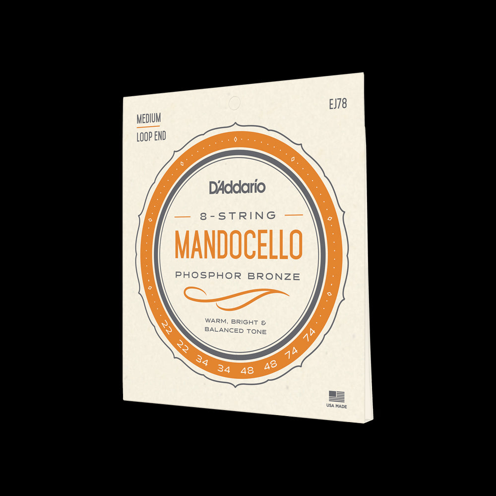 D'Addario EJ78 Mandocello Strings 0.22-0.74 - Loop End