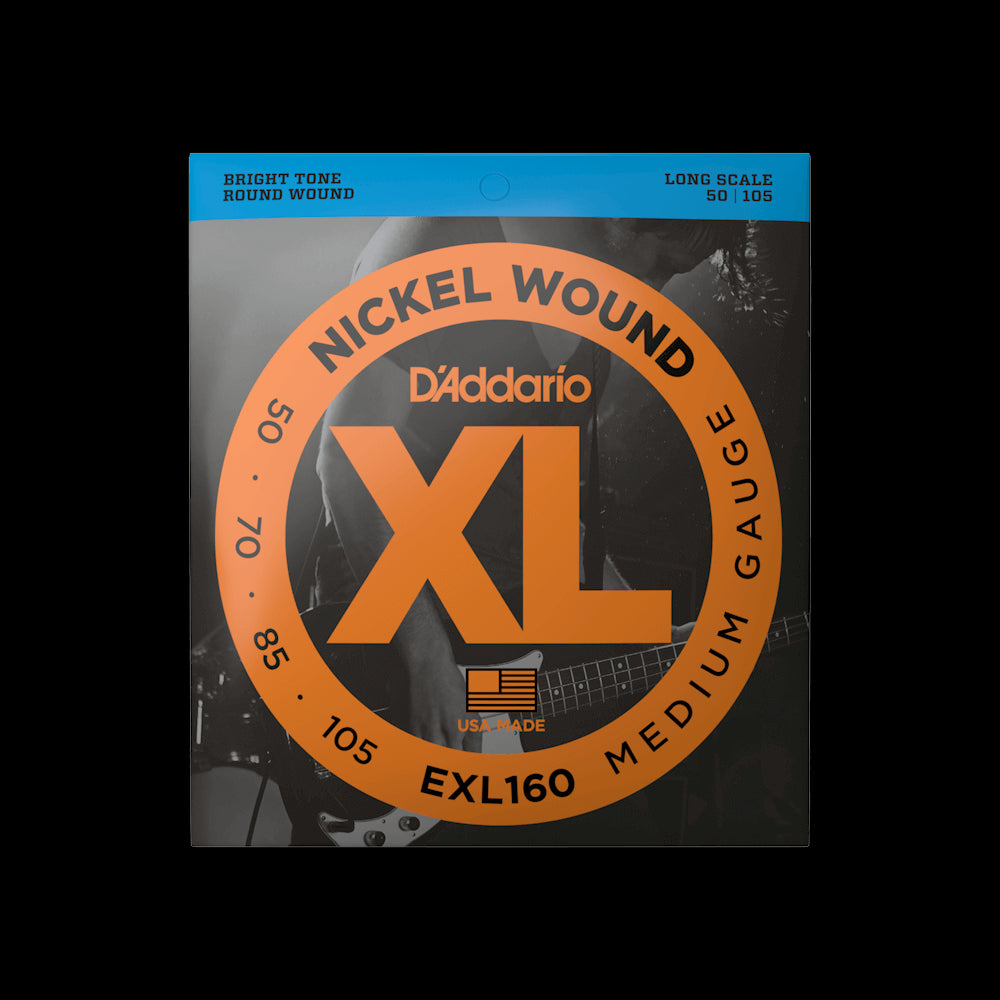 D'Addario EXL160 XL Nickel Wound Bass Strings - Long Scale 50-105