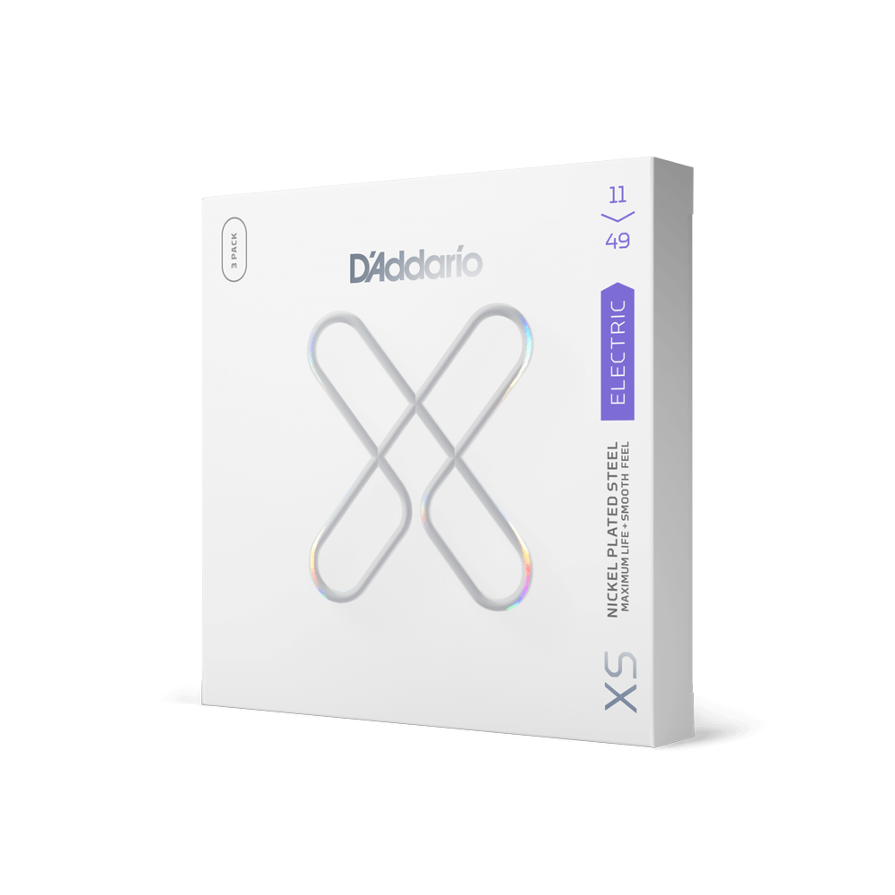 D’Addario 3-Pack XS Coated Electric Guitar Strings 11-49