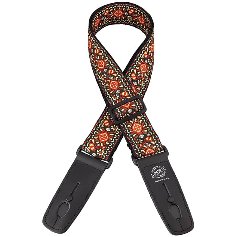 Lock-It Guitar Straps Retro Series 2" - Chestnut Bay Brown
