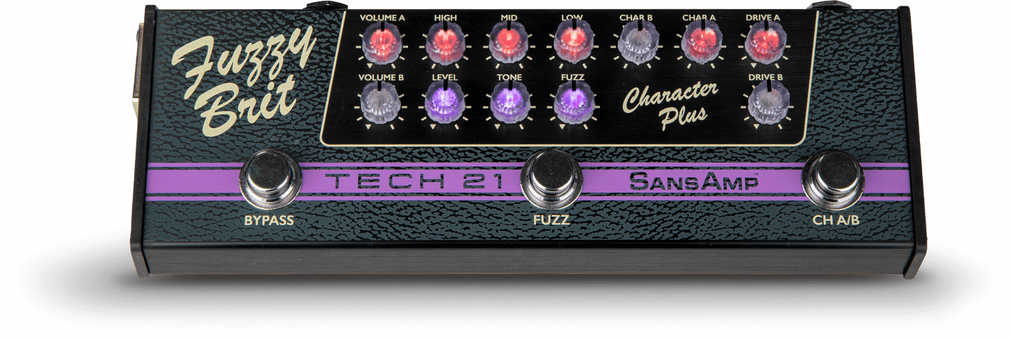 Tech 21 Sansamp Character Plus Fuzzy Brit Overdrive Pedal