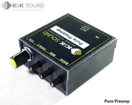 K&K Pure Preamp w/ 3 band EQ & Belt Clip