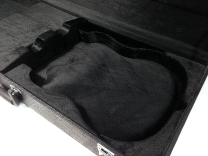 Haze Electric Double Neck Guitar Case Rectangle Black