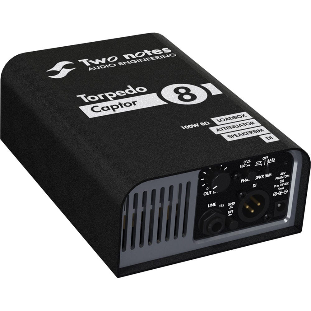 Two Notes Torpedo Captor Compact Loadbox and Amp DI - 8 ohm